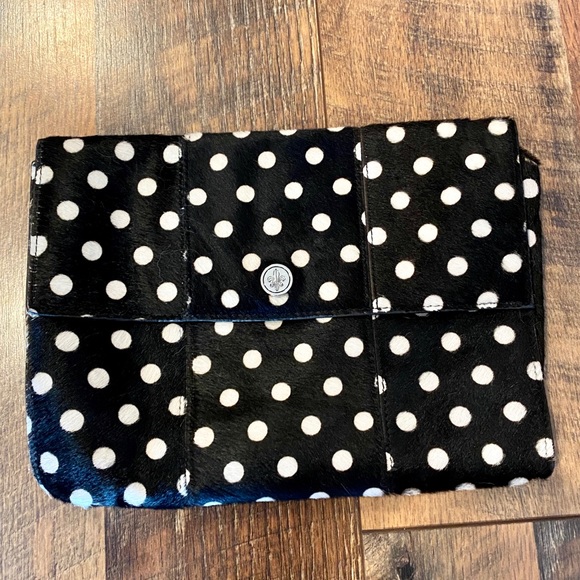 CLUB MONACO Calf Hair Polka Dot Clutch - Picture 4 of 11